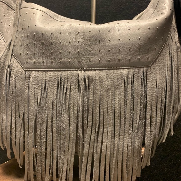 Day & Mood
Leather Studded Fringe Hobo Bag - Picture 8 of 14